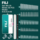 Nail Art Extension Kit: Stylish Dual Form Molds & Gel Clips