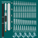 Nail Art Extension Kit: Stylish Dual Form Molds & Gel Clips