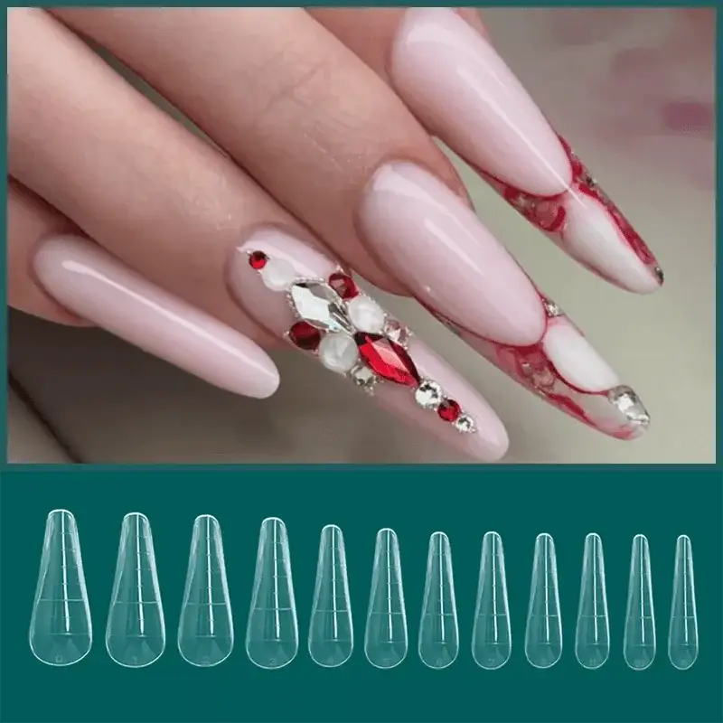 Nail Art Extension Kit Stylish Dual Form Molds Gel Clips