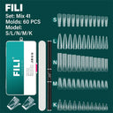 Nail Art Extension Kit: Stylish Dual Form Molds & Gel Clips