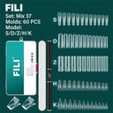 Nail Art Extension Kit: Stylish Dual Form Molds & Gel Clips