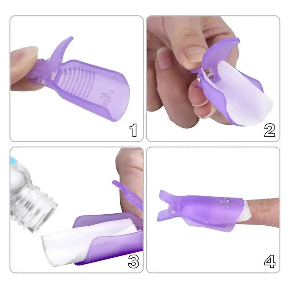 Nail Art Gel Polish Remover Clips Degreaser For Nails