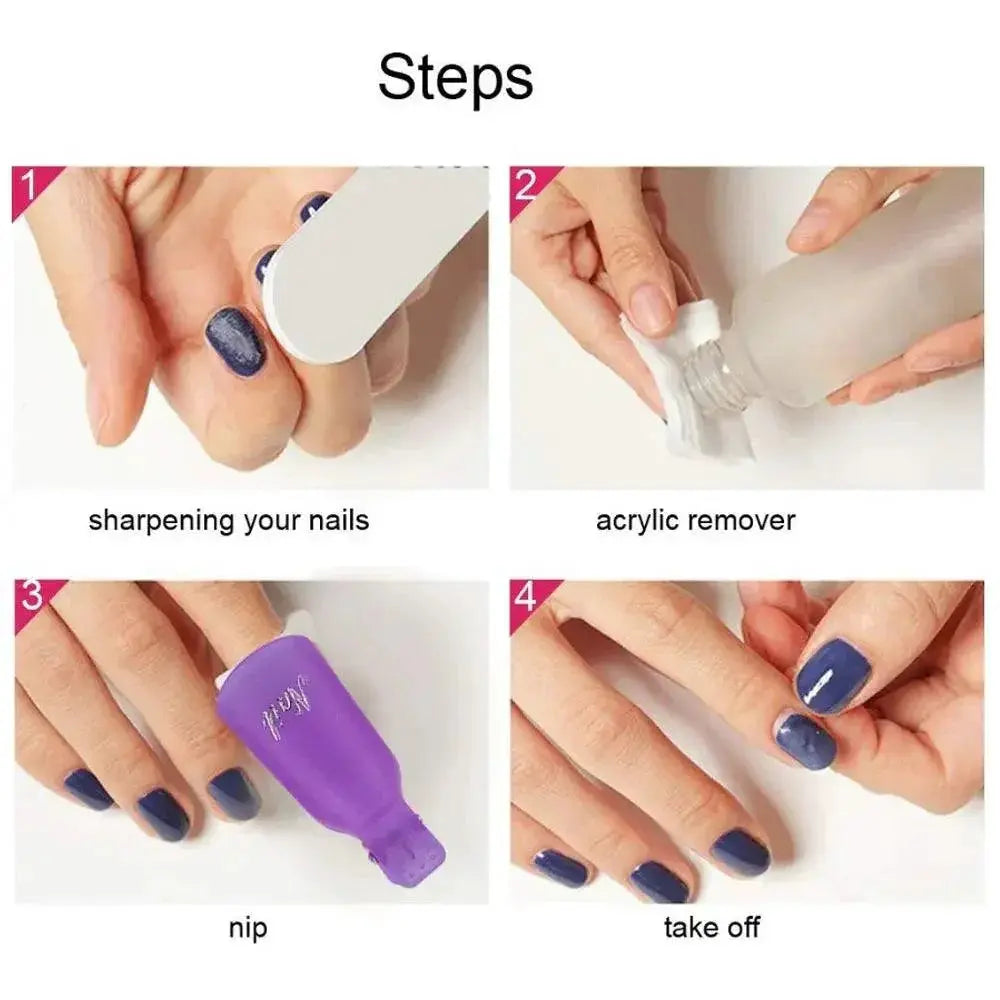 Nail Art Gel Polish Remover Clips Degreaser For Nails