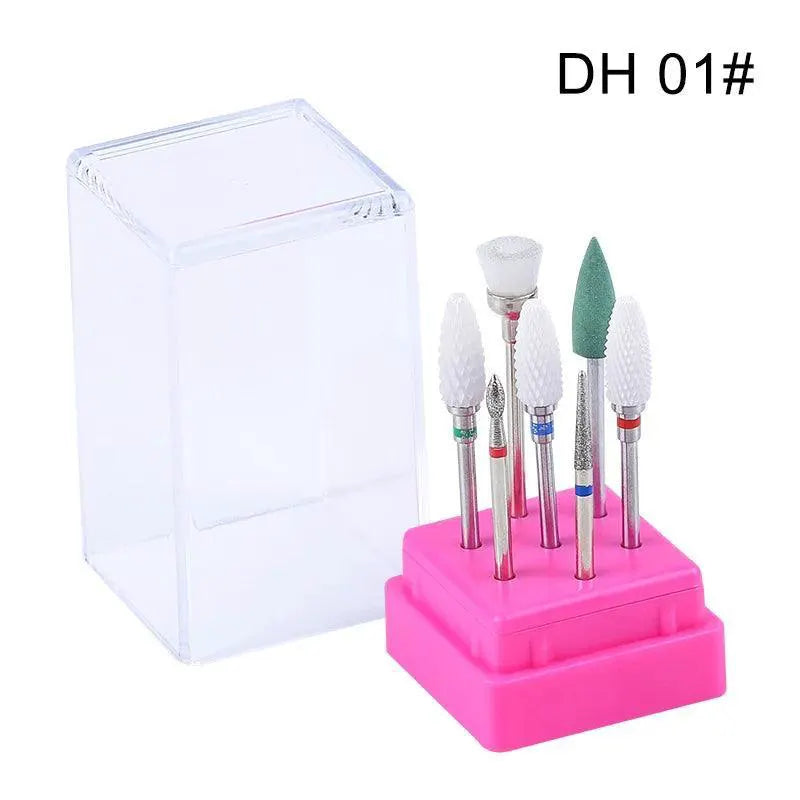 Nail Art Pro Tool Set Professional Ceramic Drill Bits Kit