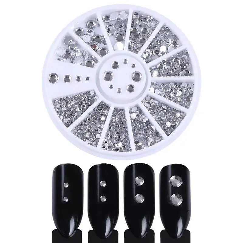 Nail Art Rhinestone Gem Set Jewelry Kit for Manicures