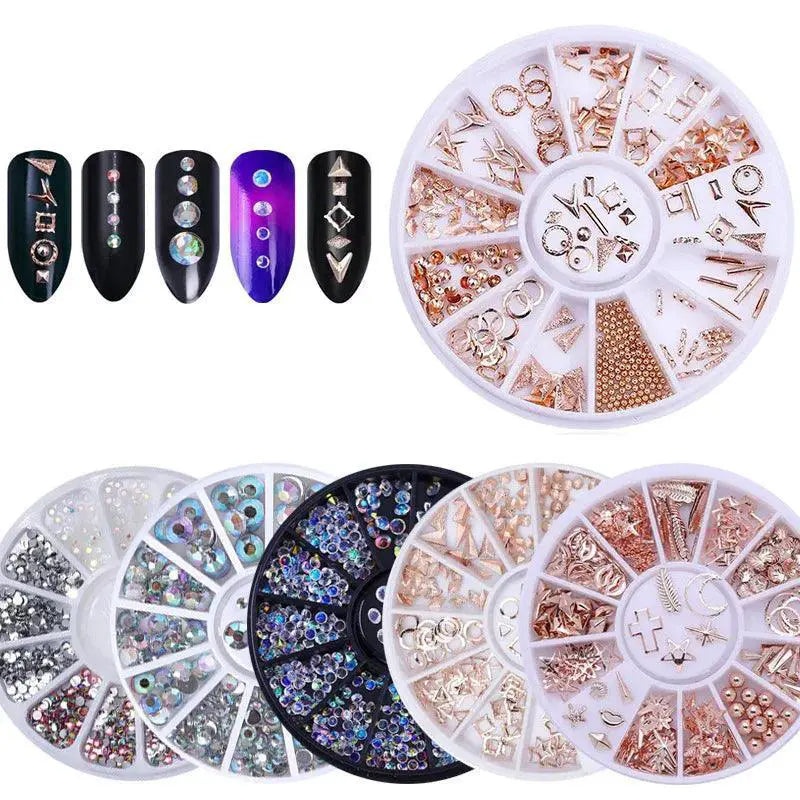 Nail Art Rhinestone Gem Set Jewelry Kit for Manicures