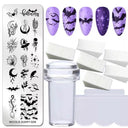 Easy Halloween Nail Art Plate For Home Nails