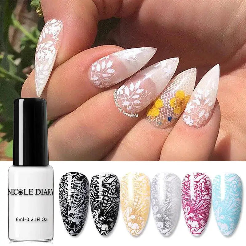 Nail Art Stamping Polish 13 Vibrant Colors For DIY Designs
