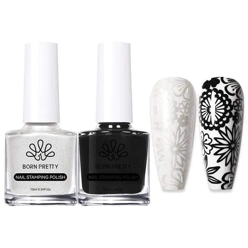 Nail Art Stamping Polish Set With Gold And Silver Accents — product view 12