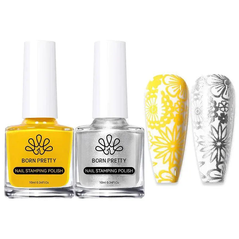 Nail Art Stamping Polish Set With Gold And Silver Accents — product view 17
