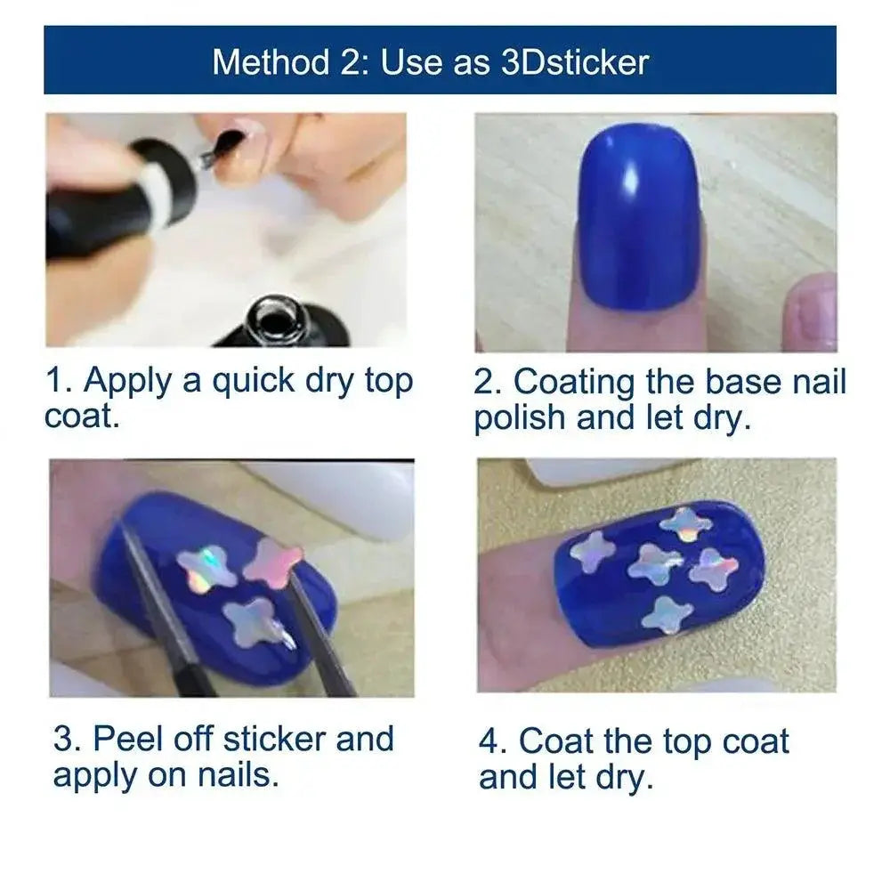 Nail Art Stencil Stickers Set for Precision Nail Decoration