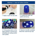 Nail Art Stencil Stickers Set for Precision Nail Decoration