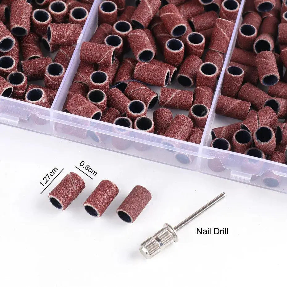 Nail Care Essentials Set Sanding Bands And Drill Bits Kit