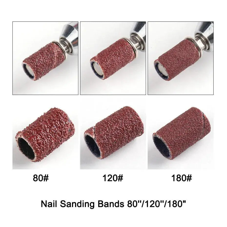 Nail Care Essentials Set Sanding Bands And Drill Bits Kit