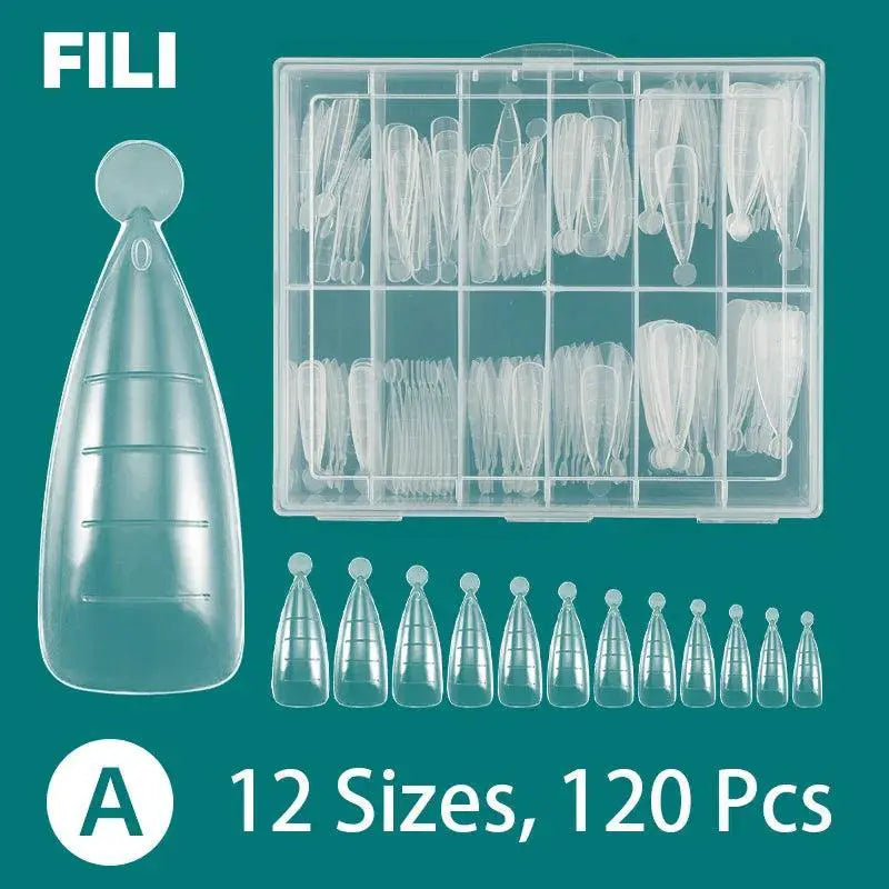 Fili Nail Extension Forms Set Stiletto Coffin Almond Mold
