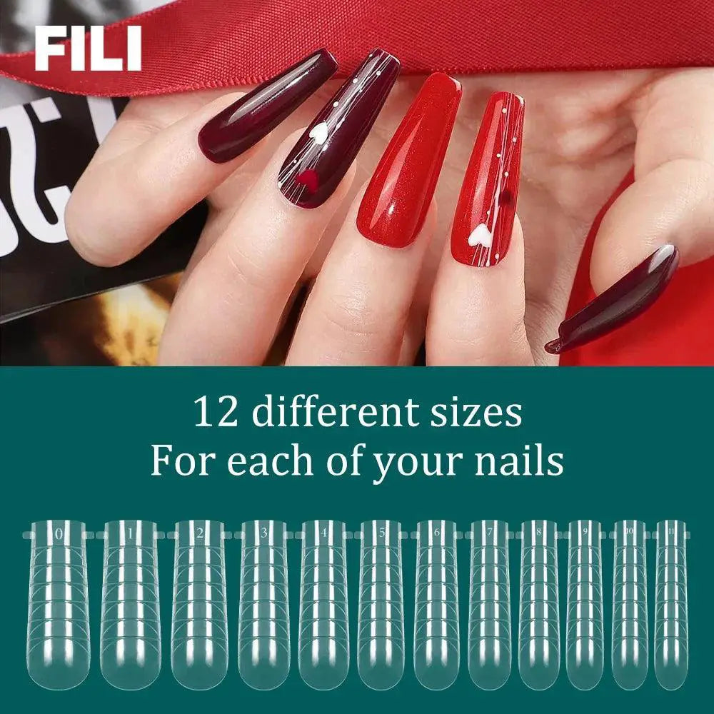 Fili Nail Extension Forms Set Stiletto Coffin Almond Mold
