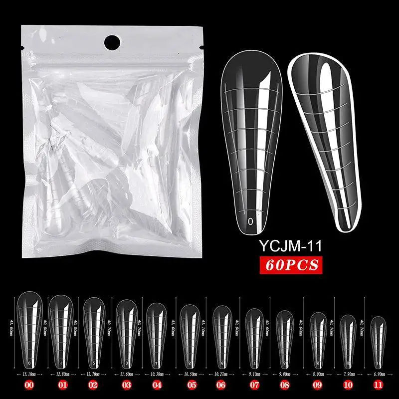 Salon Nail Extensions Kit for DIY Nails — White-5pcs