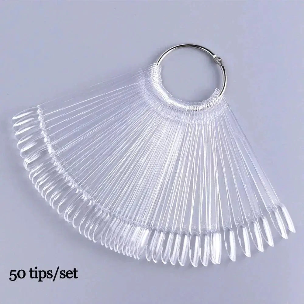 Nail Swatches Set With Oval and Round Tips for Gel Polish