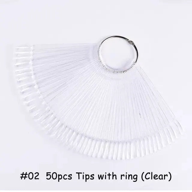 Nail Swatches Set With Oval and Round Tips for Gel Polish
