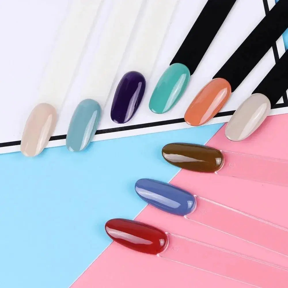 Nail Swatches Set With Oval and Round Tips for Gel Polish