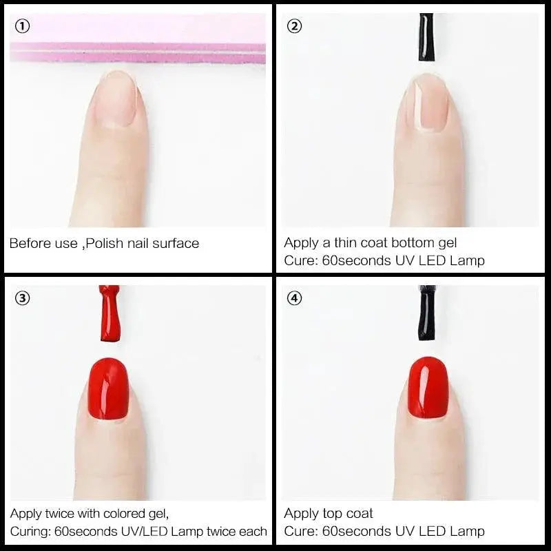 Nailco Gel Polish Set Professional Long Lasting Nail Art Kit