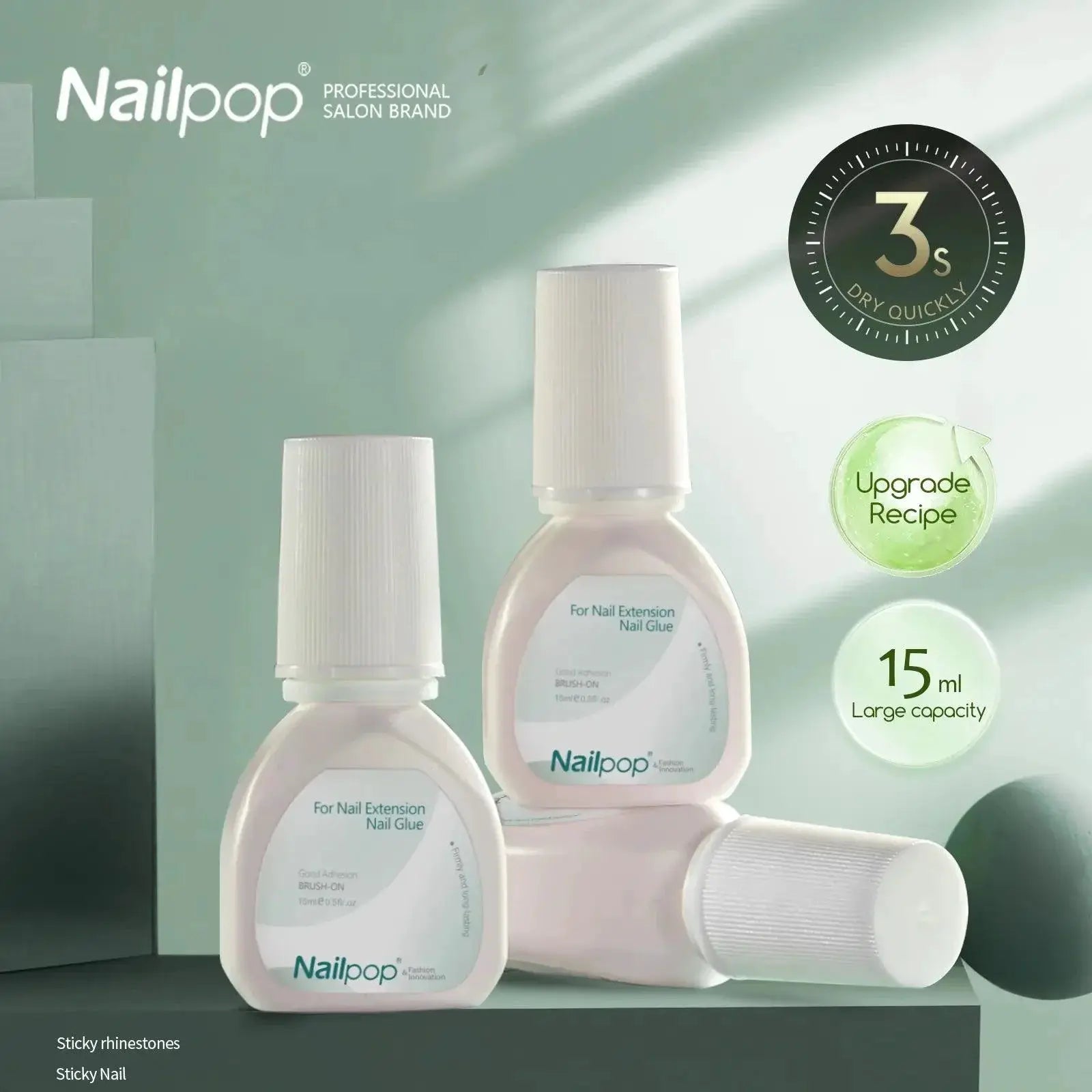Nailpop Fast Dry Nail Adhesive Efficient Strong Solution