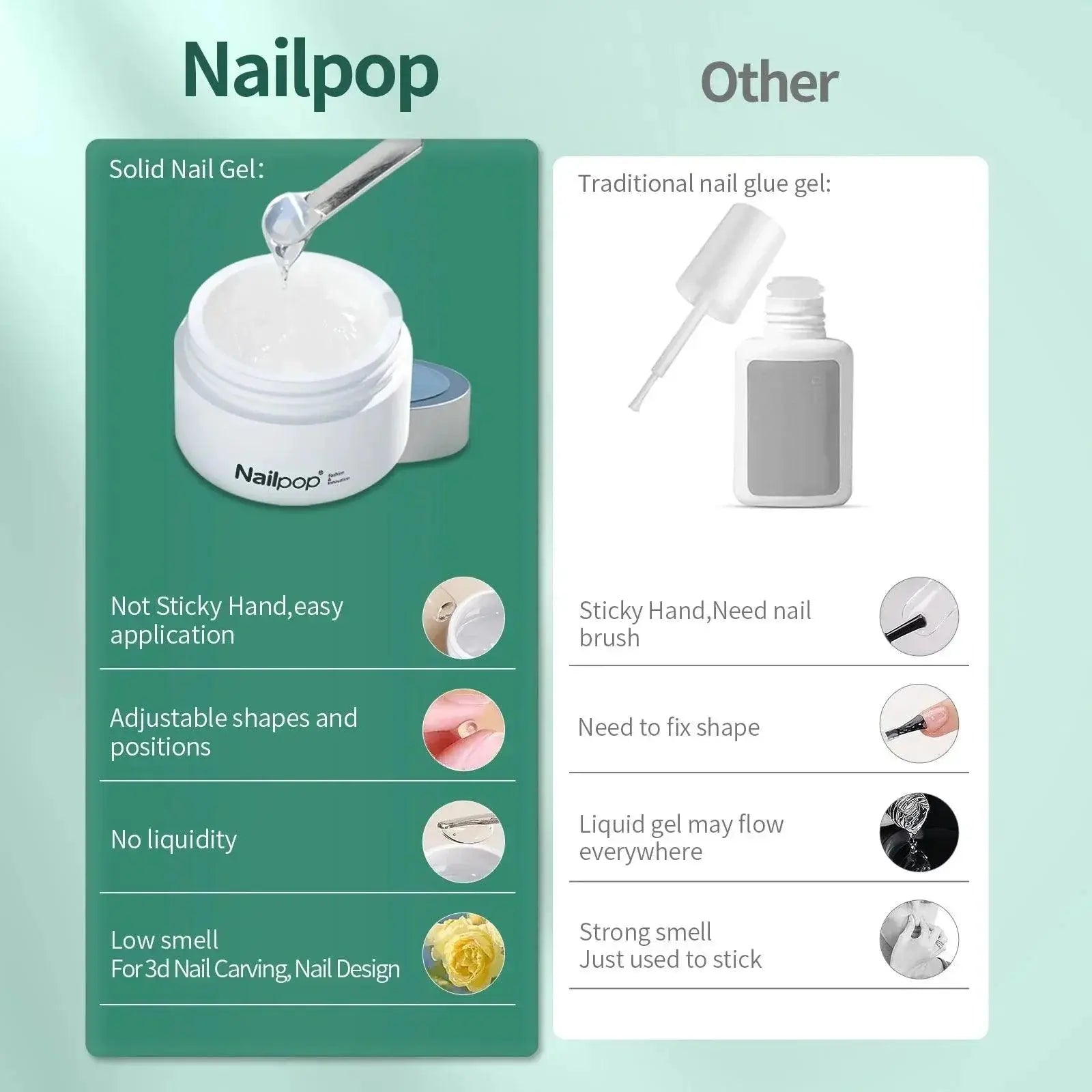 Nailpop Strong Adhesion Gel For Long Lasting Eco Nails