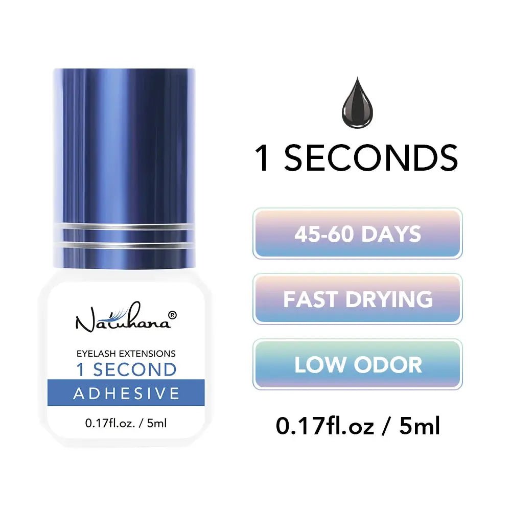 NATUHANA Professional Eyelash Glue 5ml Fast Drying Strong Bond for Extensions