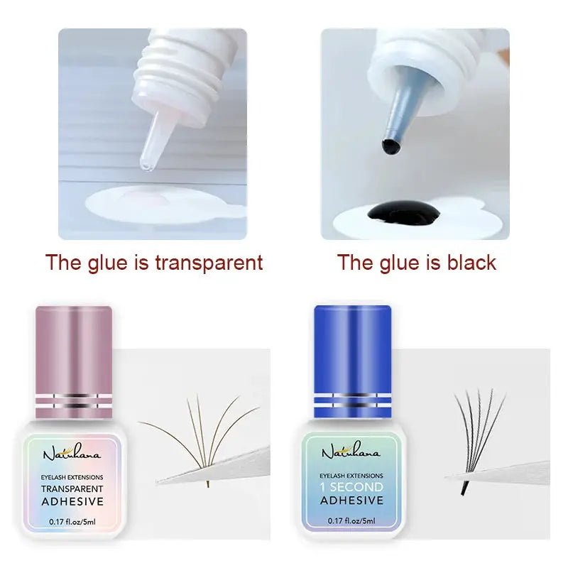 NATUHANA Professional Eyelash Glue 5ml Fast Drying Strong Bond for Extensions