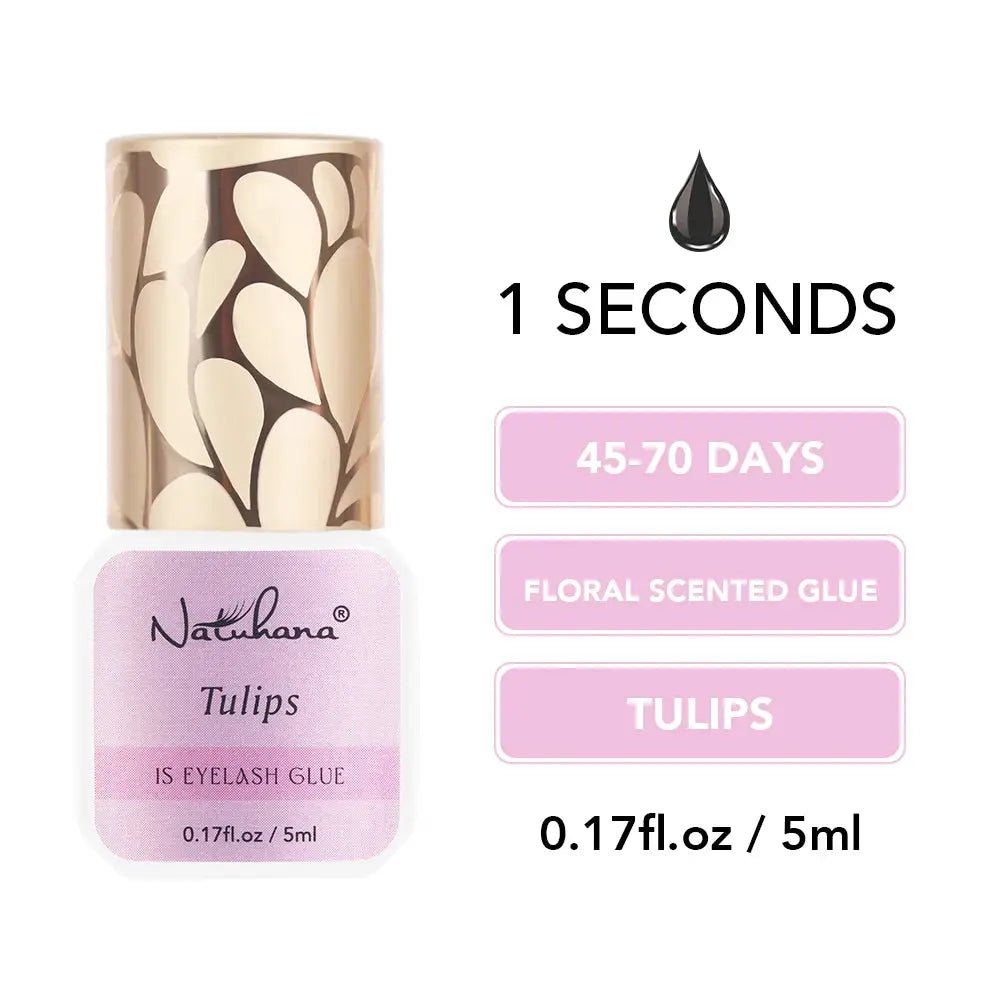 NATUHANA Professional Eyelash Glue 5ml Fast Drying Strong Bond for Extensions