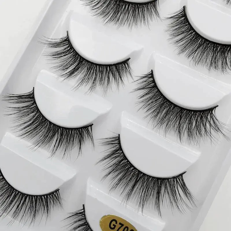 Natural Look False Eyelashes for Pros — 5 pairs- 1001
