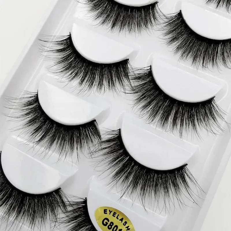 Natural Look False Eyelashes for Pros — 5 pairs- G811J