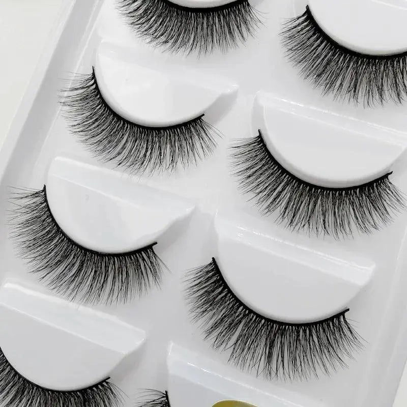 Natural Look False Eyelashes for Pros — 5 pairs- G810J