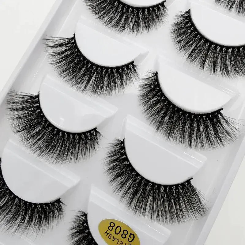 Natural Look False Eyelashes for Pros — 5 pairs- G700J