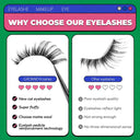 Natural Fluffy 6D Silk Cat Eye Faux Mink Eyelashes 5 Pairs