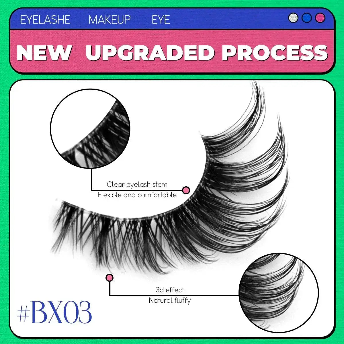 Natural Fluffy 6D Silk Cat Eye Faux Mink Eyelashes 5 Pairs