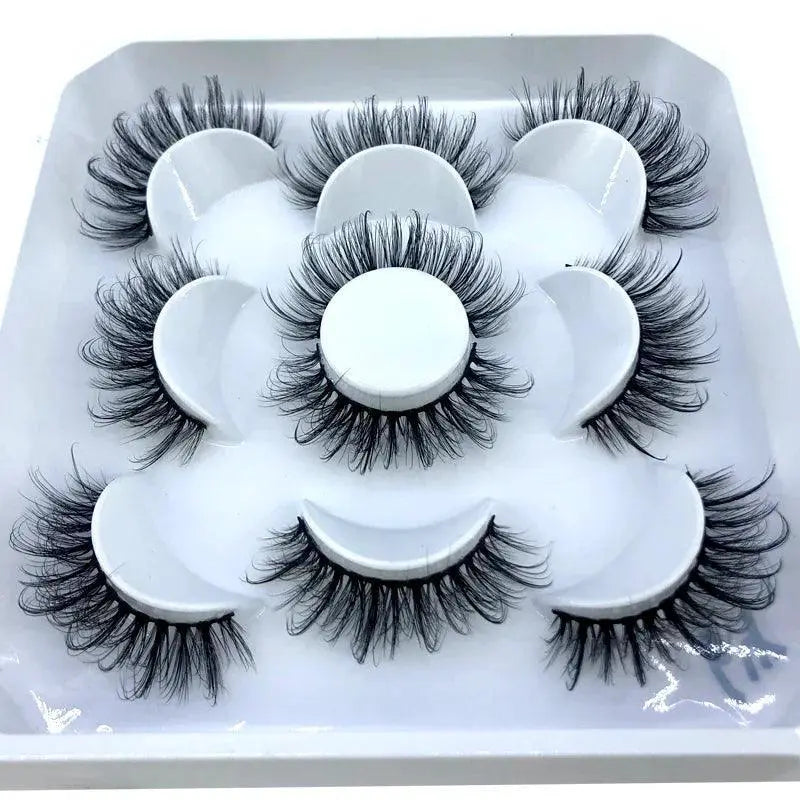 Natural Mink 3D False Eyelashes Variety Pack 5 Pairs