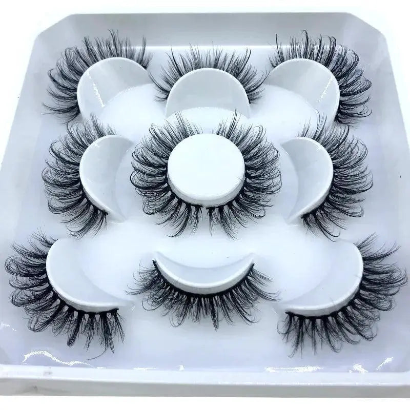 Natural Mink 3D False Eyelashes Variety Pack 5 Pairs