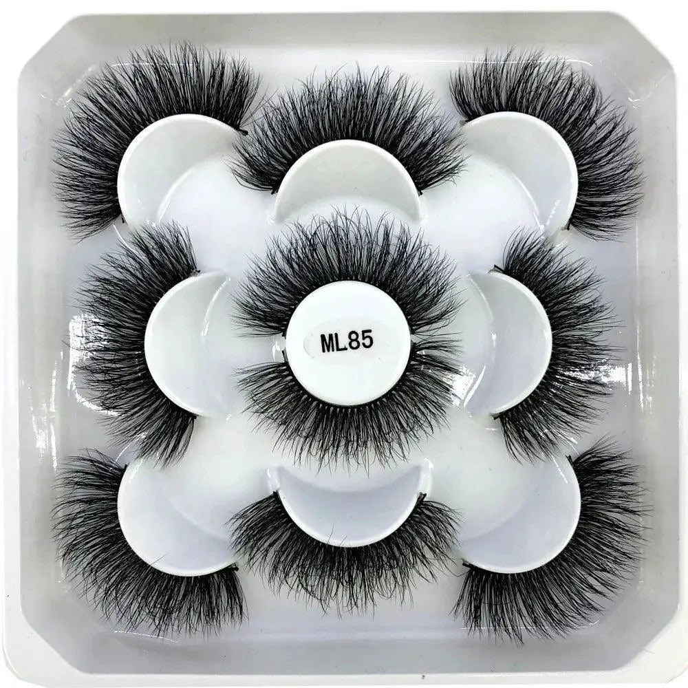 Natural Mink 3D False Eyelashes Variety Pack 5 Pairs