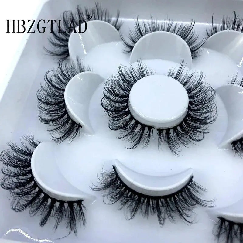 Natural Mink 3D False Eyelashes Variety Pack 5 Pairs