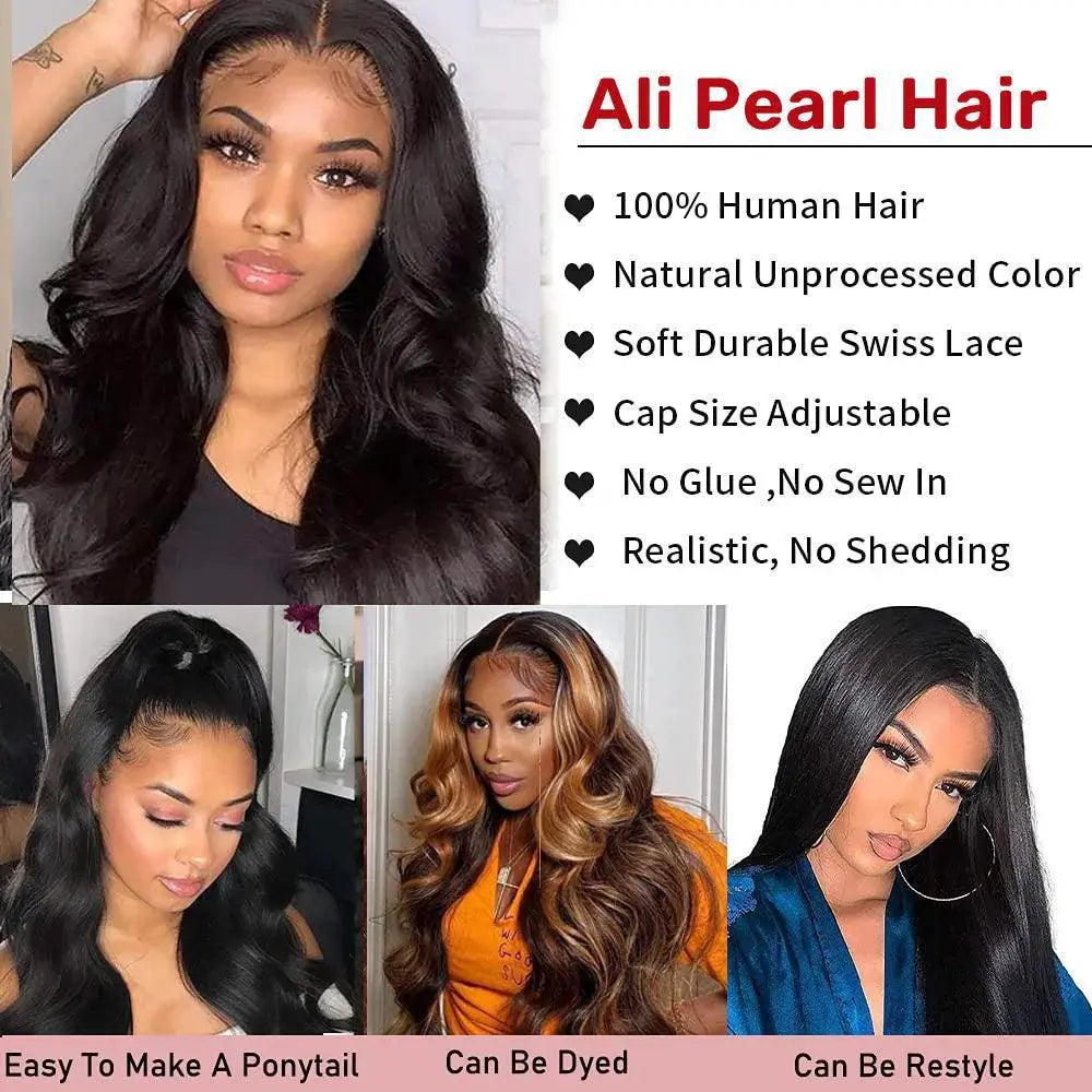 Natural Volume Brazilian Body Wave Lace Front Human Hair Wig