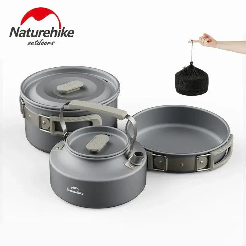 Naturehike 1L Aluminum Camping Cookware Set For Adventurers