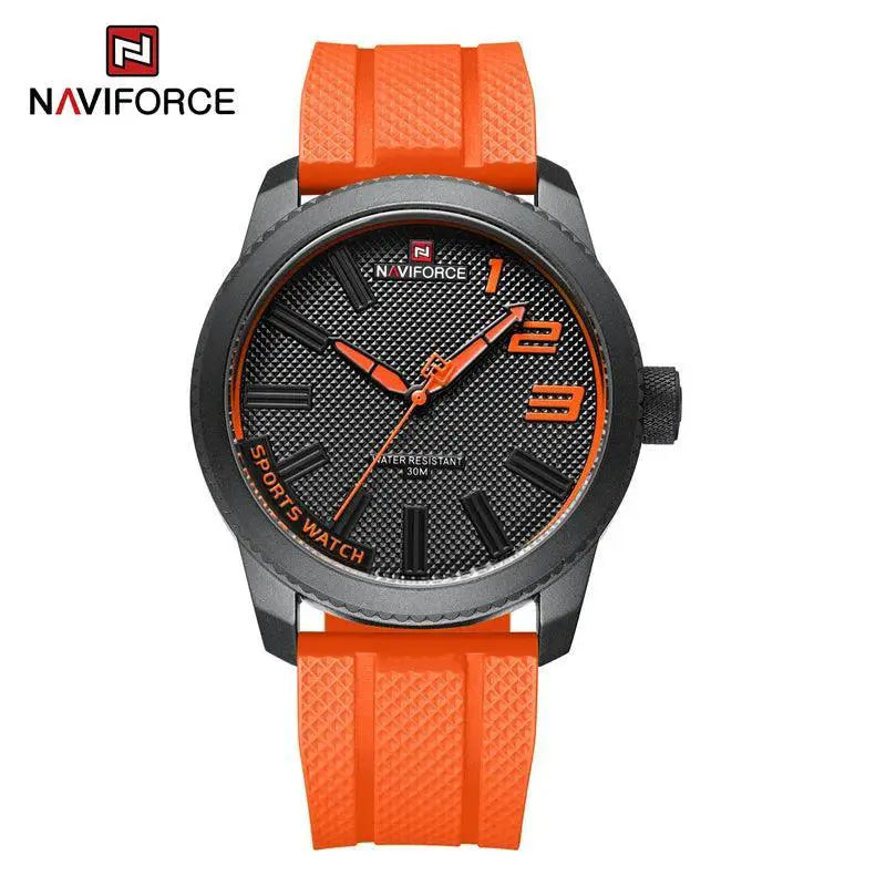 Naviforce Mens Luxury Quartz Watch Military Silicone Strap