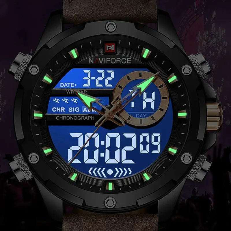 Naviforce Military Watch Waterproof Dual Display Rugged