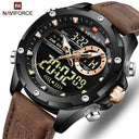 NAVIFORCE Military Watch: Stylish Waterproof Dual Display