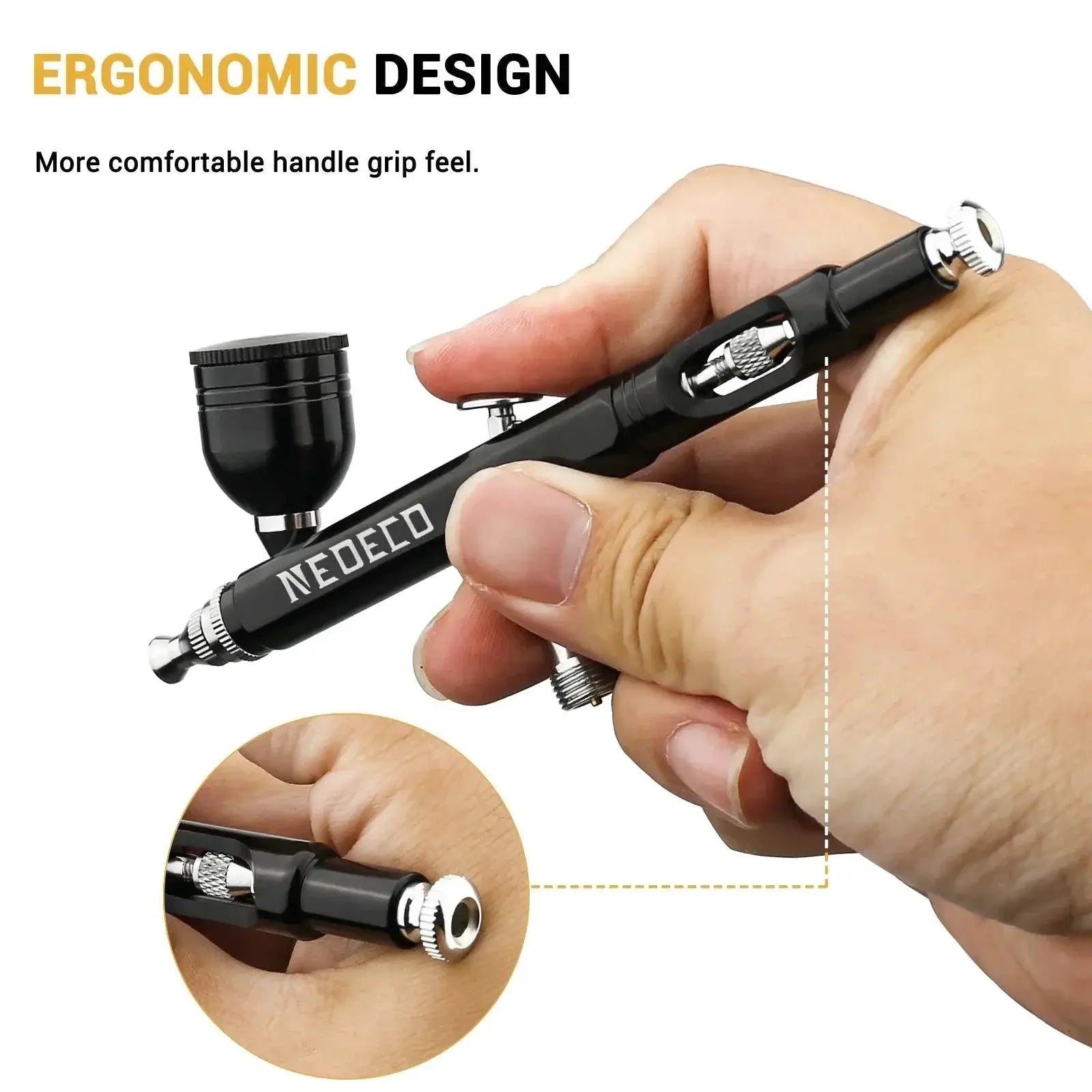 Neoeco 30PSI Dual Action Portable Airbrush Kit for Artists