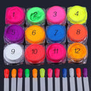 Neon Nail Powder Glitter for Bold Nails