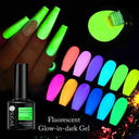 Neon Spark Gel Nail Polish: Vibrant Glow Art Kit Set