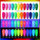 Neon Spark Gel Nail Polish: Vibrant Glow Art Kit Set