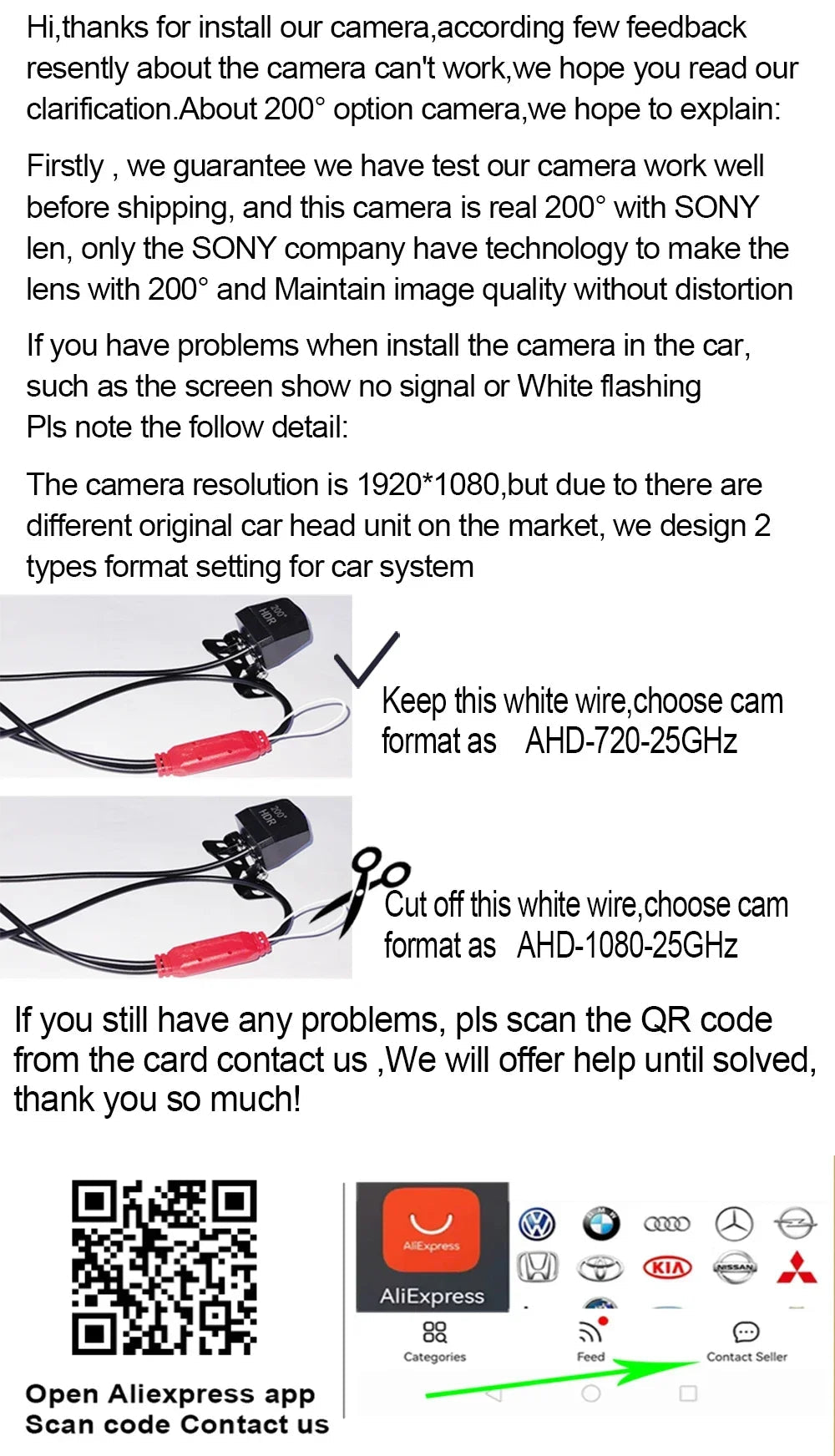Nevegetor AHD 1920x1080P Car View Camera - 170 Degree Fisheye Lens Night Vision.